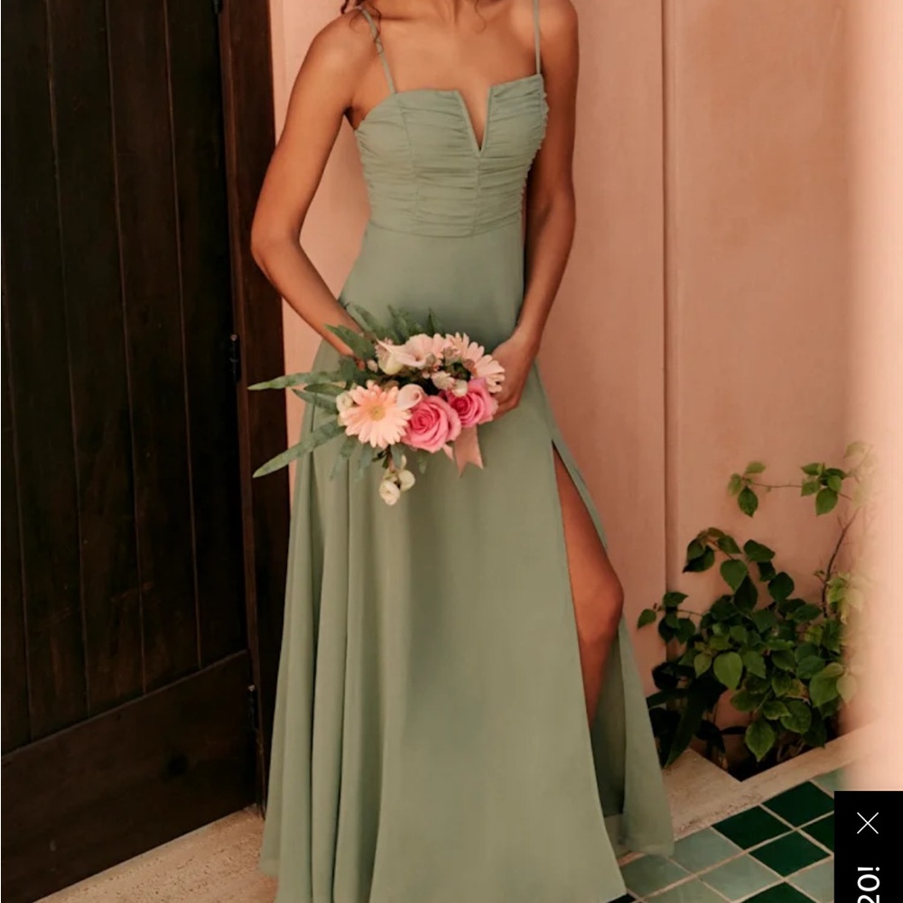 Lulus sage green maxi dress